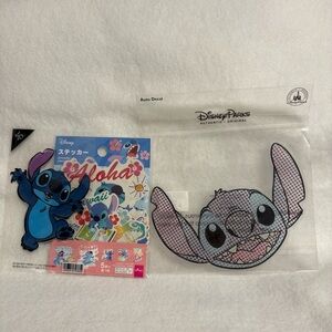 Set of 3 STITCH Stickers Disney Parks Auto Sticker Blue Japan
